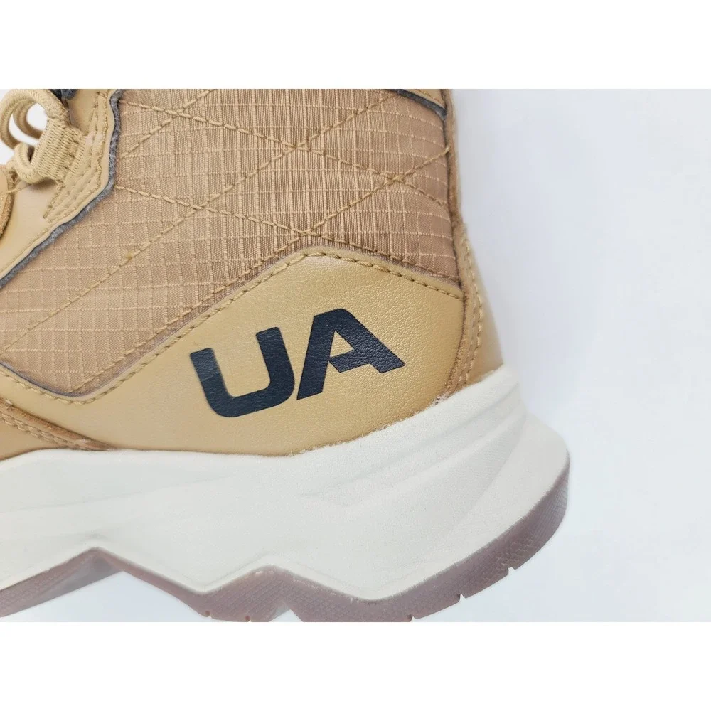 Under Armour Synthetic & Textile Hiking Boots Unisex Youth Boys Size 5 Tan Color